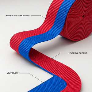 Maßgefertigtes Langlebiges Polyester-Gurtband mit Einfacher Webart, Hochdichtes Gewebtes Band für Hundegeschirr, Hundeleinen-Zubehör und Taschengurte - Product Image 3