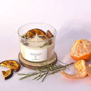 Núcleo de algodón orgánico Velas de cera de soja Forma de pilar para vacaciones Navidad Ramad de Navidad - Product Image 2