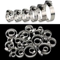 Kits de Colliers de Serrage pour Tuyaux à Vis sans Fin en Acier Inoxydable 304, Gamme Réglable 1/4-2 po (6-51mm) pour Conduites de Carburant et Plomberie