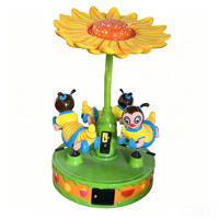Manège miniature d'intérieur en gros pour enfants avec musique et lumières LED pour centre commercial
