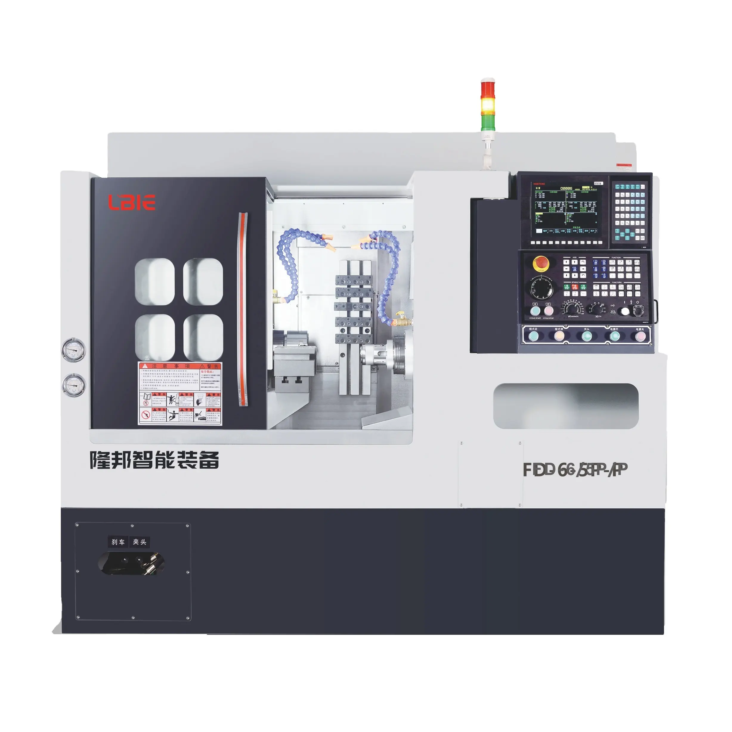 FD-5/6 P/P bon prix Mini tour CNC avec servomoteurs, tour à métaux CNC Fanuc, double broches automatiques