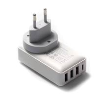 Chargeur mural fin OEM ODM 32W PD 20W QC18W GaN 4 ports rapide 3 USB-A 1 USB-C Adaptateur secteur 4 en 1 pour iPhone Samsung Android