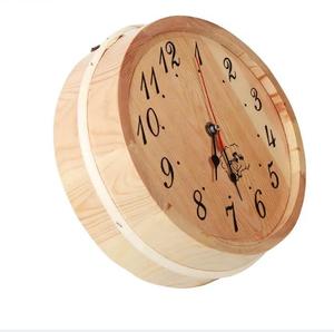 Horloge minuteur en bois massif de cèdre rouge - Accessoire pour sauna, pour utilisation murale en extérieur/intérieur - Product Image 6