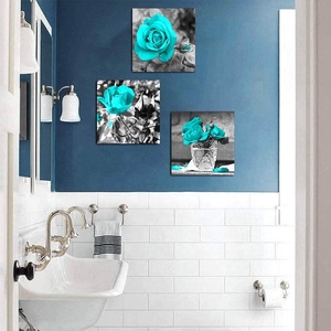 Hot Bán Bức Tranh Phong Cảnh Màu Nước <span class=keywords><strong>Giclee</strong></span> Tác Phẩm Nghệ Thuật Với Màu Đen Biên Giới Sơn Màu Xanh Tăng Hoa Đóng Khung Vải In Tường Nghệ Thuật - Product Image 3