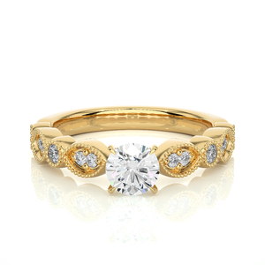 Luxury Queensun Women's 14K Solid Gold <b>Oval</b> Brilliant Lab Grown Diamonds Flush Setting <b>Engagement</b> <b>Ring</b> D Color VVS1 Clarity - Product Image 1