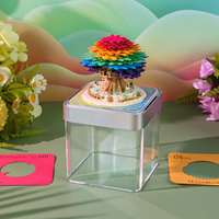 Árbol de los Deseos Colorido, Obra de Arte en Papel 3D, Bloc de Notas Desprendible, Árbol de los Deseos en Vista Completa, Recuerdo Decorativo, Adorno Creativo, Regalo