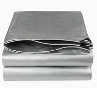 Bâche d'extérieur épaissie imperméable pour camion, toile pare-pluie et pare-soleil en PE double argent très robuste 150GSM, pour maillots de bain