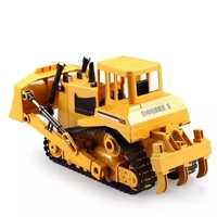 Tracteur RC 2,4G 1:14 Bulldozer à chenilles d'ingénierie Camion en plastique Chargeur Télécommande électrique 4 canaux Prêt à rouler