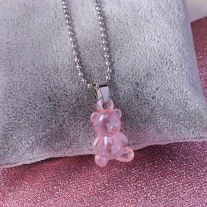 Creative <strong>Gummy</strong> Candy Color <strong>Bear</strong> <strong>Necklace</strong> Multicolor Resin Candy Pendant <strong>Necklace</strong> for Women Girls - Product Image 6