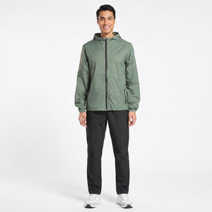 Ropa de calle con logotipo personalizado para hombre, chaqueta impermeable de nailon para deportes al aire libre, chaqueta para correr con logotipo, cortavientos Softshell para hombre - Product Image 1
