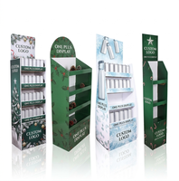 Espositore Natalizio a Più Livelli in Cartone, Unità POS da Terra in Carta per Promozione Ornamenti Festivi nei Supermercati