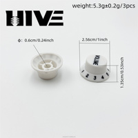 Kenop Kontrol Volume Plastik Gaya HIVE ST SQ 1 VOLUME 2 TONE Suku Cadang Gitar DIY Amplifier Elektrik Tutup Kenop Gitar