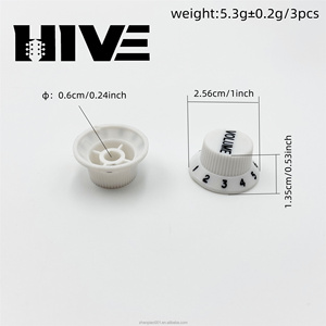 HIVE ST SQ Style Plastic <strong>Volume</strong> Control <strong>Knob</strong> 1 <strong>VOLUME</strong> 2 <strong>TONE</strong> Guitar Parts DIY Electric Amplifier Guitar <strong>Knob</strong> Cap - Product Image 2