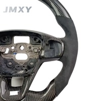 Volant en fibre de carbone de style sport personnalisé Alcantara noir Accessoires d'intérieur pour voitures Ford Mustang Focus MK4 MK8