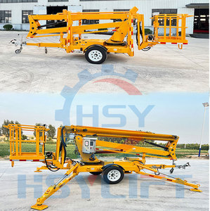 10m 12M 14M 16M 200kg skylift kéo phía sau Cherry picker Boom Lift Trailer gắn khớp nối trên không nâng - Product Image 4