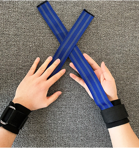 2026 Wholesale Custom Logo Non Slip Gym Lifting <b>Straps</b> Fitness Wrist Wraps Padded Weight Lifting Wrist <b>Strap</b> for Men - Product Image 2