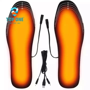TopOne Wholesales Winter Warming <b>USB</b> Rechargeable Battery Power Operated Thermal Electric <b>Heated</b> Insoles For Shoes Ski Boots - Product Image 2