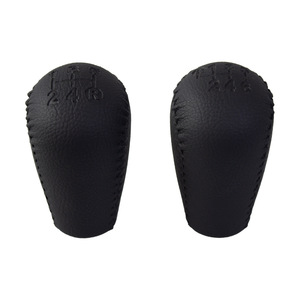 Leather <b>Shift</b> <b>Knob</b> Black Stitched 5 6 Speed Ergonomic For Toyota Vehicles - Product Image 1