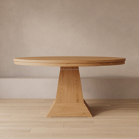 Ensemble de table à manger FERLY de style nordique, en chêne massif, 4 places, design moderne minimaliste, meubles de salle à manger pour la maison, l'hôtel, la villa