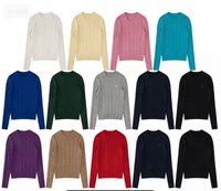 Pull en tricot pour femme 100% coton, personnalisé avec broderie, respirant, automne, uni, décontracté, de haute qualité, avec logo