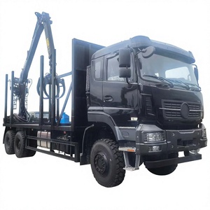Camion grue forestière robuste 6x6 de 5T 3T avec <span class=keywords><strong>grappin</strong></span> et rayon d'action de 8,12 m pour la manutention du bois - Product Image 1