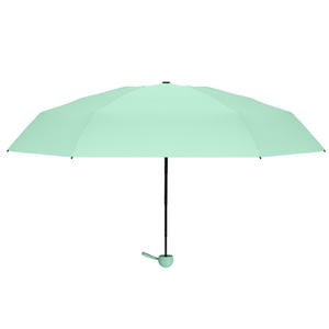 Parapluie pliant mini de poche personnalisé en gros, protection UV, double usage, avec étui capsule, parapluies cadeaux - Product Image 6