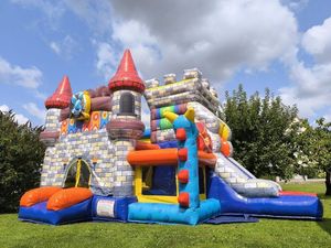 Castillo Inflable Gigante Global, Casa de Brinco de Material Plástico/PE, Alta Capacidad, Tamaños Personalizados para Eventos al Aire Libre, Comunidad - Product Image 3