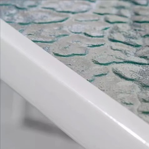 Tavolo <span class=keywords><strong>da</strong></span> Pranzo Pieghevole in Vetro Temperato Bianco Rotondo o Quadrato, Tavolino <span class=keywords><strong>da</strong></span> Balcone - Product Image 4