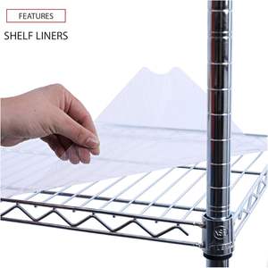 Alera ALEGR363618SR Porte-vêtements à étagères métalliques pour 30 vêtements, 36 po. W X 18 In. D X 75 In. Meuble de rangement mural H en argent - Product Image 4