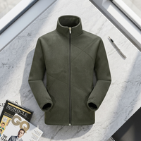 Veste en polaire 100% polyester pour hommes, tenue chaude, respirante et grande taille, en micro polaire d'hiver