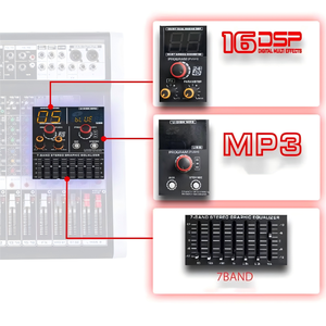 Console de mixage audio numérique professionnelle pour effets vocaux, 6/8/12/16 canaux avec suppression du bruit et prise en charge sans fil pour systèmes DJ - Product Image 4