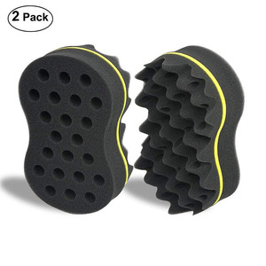 Usine en gros haute densité forme ovale Double face vague <span class=keywords><strong>Curl</strong></span> brosse cheveux torsion éponge - Product Image 2