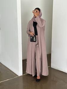 Loriya di alta qualità di lusso Abaya vestito elegante per le donne turco islamico modesto usura con <span class=keywords><strong>pantaloni</strong></span> in poliestere per l'autunno - Product Image 4