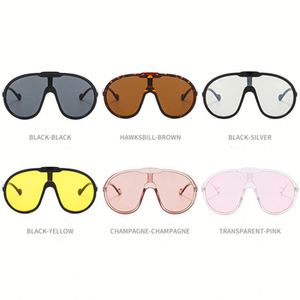 Gafas de Sol Personalizadas con Logotipo, Estilo Retro 2025, Montura Grande, Lente de Una Pieza, Protección UV400, Estilo Escudo, para Mujer - Product Image 6