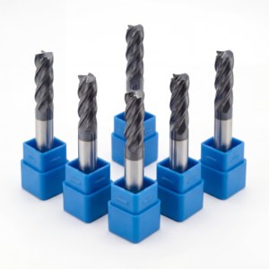 HRC55-65 Solid Carbide Flat <strong>End</strong> <strong>Mill</strong> D1-D12 AlTiN Coated CNC <strong>Milling</strong> <strong>Cutter</strong> For Engraving Machine With 4 Flutes - Product Image 1