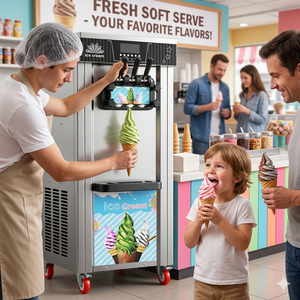 Countertop Soft <strong>Ice</strong> Cream <strong>Machine</strong> Commercial <strong>Small</strong> Frozen Yogurt Maker Milkshake <strong>Machine</strong> 1 Year Warranty <strong>Ice</strong> Cream <strong>Machine</strong> - Product Image 2