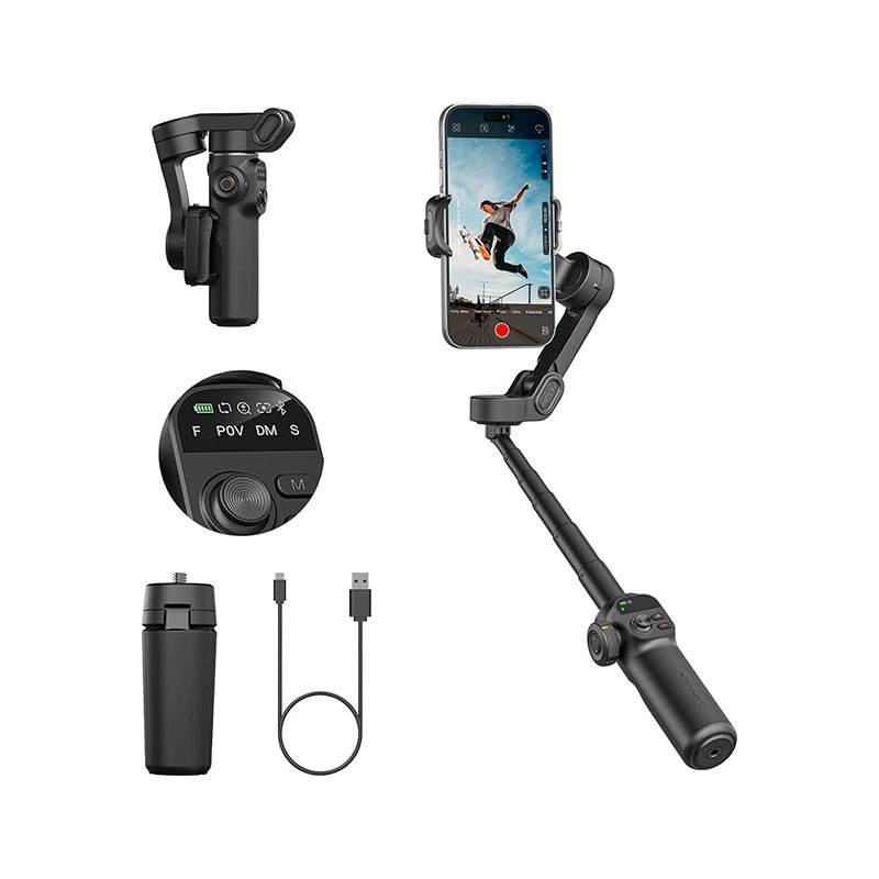 AOCHUAN Smart X2 Gimbal Stabilizer 3-axis Portable Smart Tripod W