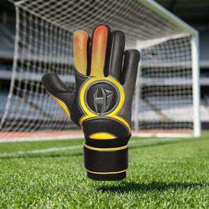 Professional Outdoor Training Goalkeeper Gloves Full-Finger Non-Slip <b>Hook</b> Loop Closure Breathable Durable Contact Latex Gloves - Product Image 5