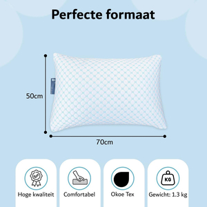Almohada para dormir Diseño ajustable de espuma viscoelástica Almohada de 50x70cm para la parte trasera y los durmientes abdominales Espuma viscoelástica triturada - Product Image 2