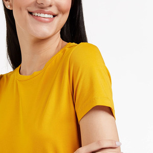 Camiseta Casual de Manga Corta para Mujer, Diseño Sencillo, Económica, Holgada, Estilo Urbano, Tendencia Verano 2026, Color Sólido - Product Image 2