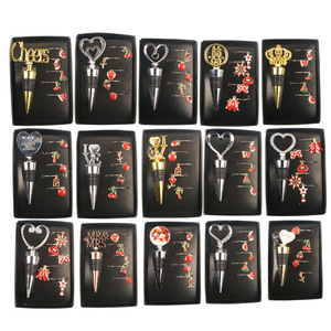 Valentine Wine <b>Bottle</b> <b>Stopper</b> Set Metal Sealing Gift For Couples Parties - Product Image 1