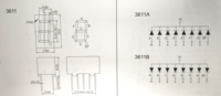 Afficheur LED à 7 segments à 1 chiffre de 0,36 pouce, lumière rouge, haute luminosité, pour module indicateur d'appareil numérique portable