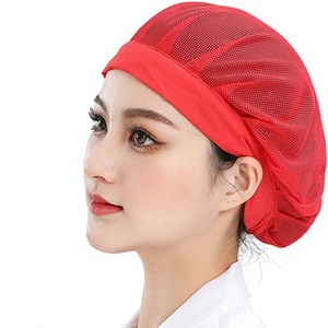 หมวกเชฟสำหรับโรงอาหาร งานจัดเลี้ยง แบบ unisex สำหรับครัวหลังบ้าน หมวกตาข่ายทอพิเศษ ระบายอากาศได้ดี ผลิตจากโพลีเอสเตอร์ เหมาะสำหรับโรงงานอาหาร โรงงานผลิต และงานอื่นๆ - Product Image 6