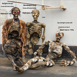 ของตกแต่งฮาโลวีน ชุดห้องเก็บศพแห้ง ของตกแต่งบ้านผีสิง ของตกแต่งสยองขวัญ โครงกระดูกเรืองแสง - Product Image 3