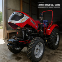 Tracteur à roues prêt pour l'atelier, fourni avec moteur diesel de 90 CV et attelage trois points pour les propriétaires de plantations