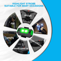 Luz Led Flash de navegación para vehículo todoterreno, lámpara de señal de vuelo, recargable, para motocicleta y bicicleta
