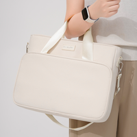 Sac fourre-tout pour ordinateur portable en polyester avec logo personnalisé, grande capacité, sac à main pour ordinateur portable 14 pouces avec bandoulière, sac d'ordinateur pour voyages d'affaires