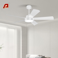 Ventilateur de plafond LED intelligent LINKWAY moderne de 60 pouces avec moteur DC, 5 pales, télécommande et variateur d'intensité pour la maison et la chambre