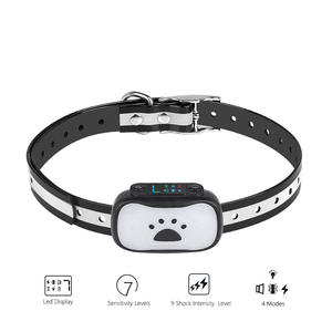 हॉट सेल रिचार्जेबल वाटरप्रूफ एंटी-डॉग छाल कंपन ध्वनि इलेक्ट्रिक-शॉक स्मार्ट प्रशिक्षण उपकरण कुत्ते कॉलर - Product Image 3
