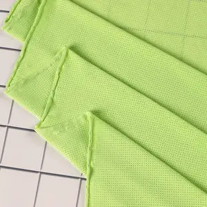 V1688 Tela de malla de punto de urdimbre Nailon y spandex de secado rápido tela deportiva camiseta tela uniforme